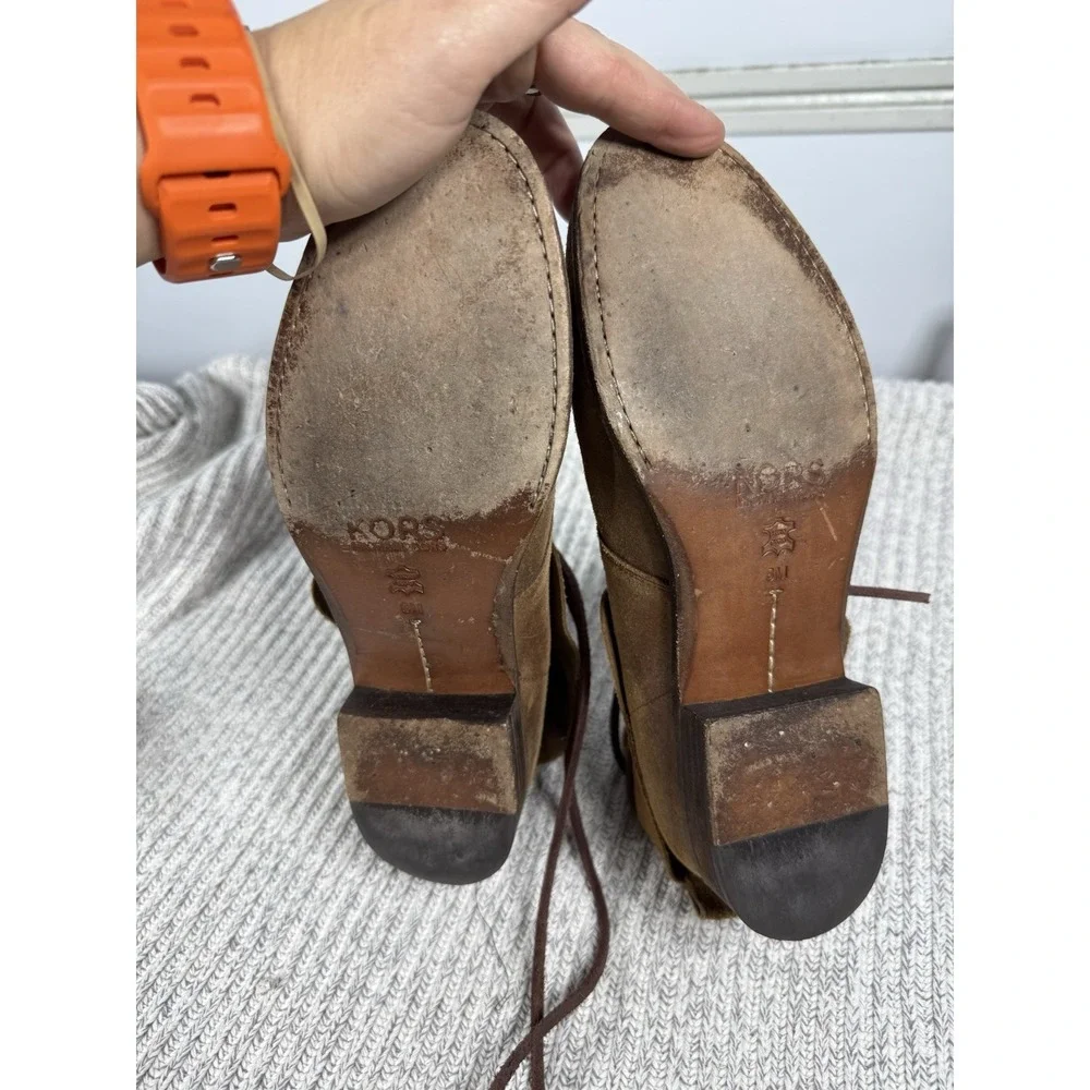 Kors By Michael Kors Suede‎ Chukka Boots Womens 8 Brown Vintage Inspired Coastal